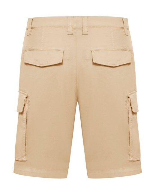 Brunello Cucinelli Natural Knee-length Bermuda Cargo Shorts for men