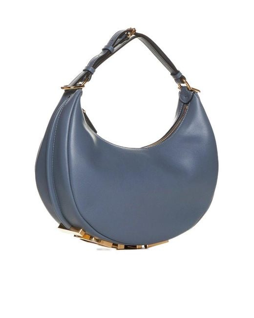 Fendi Blue Graphy Shoulder Bag