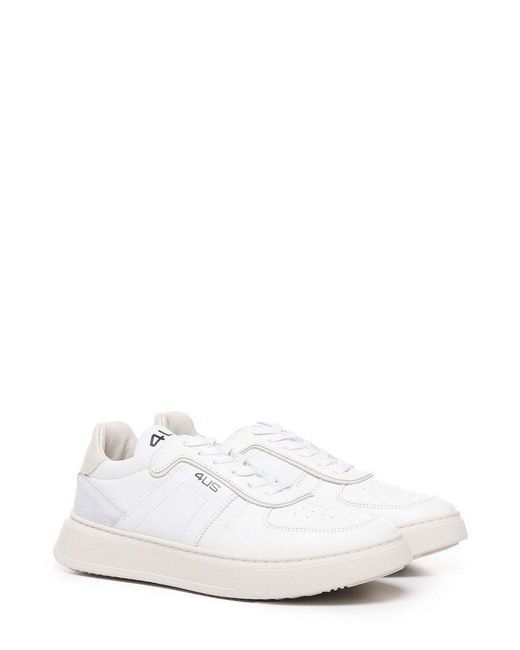 Cesare Paciotti White Luis Lace-Up Sneakers for men