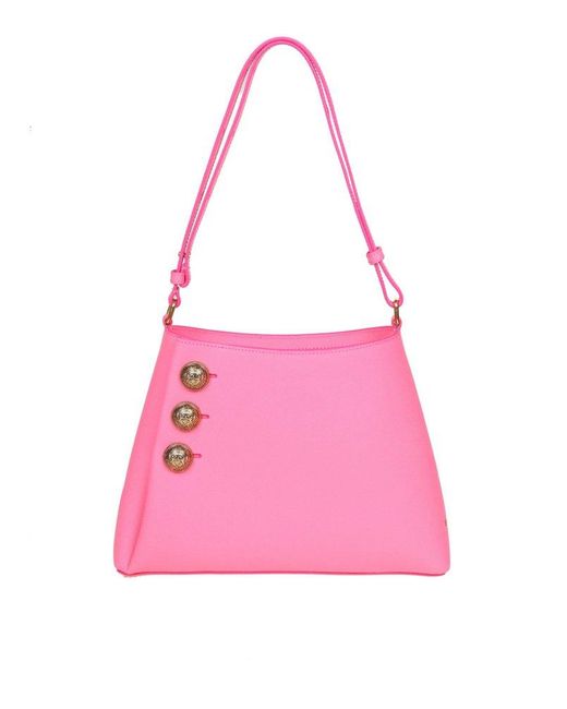 Balmain Pink Emblem Shoulder Bag