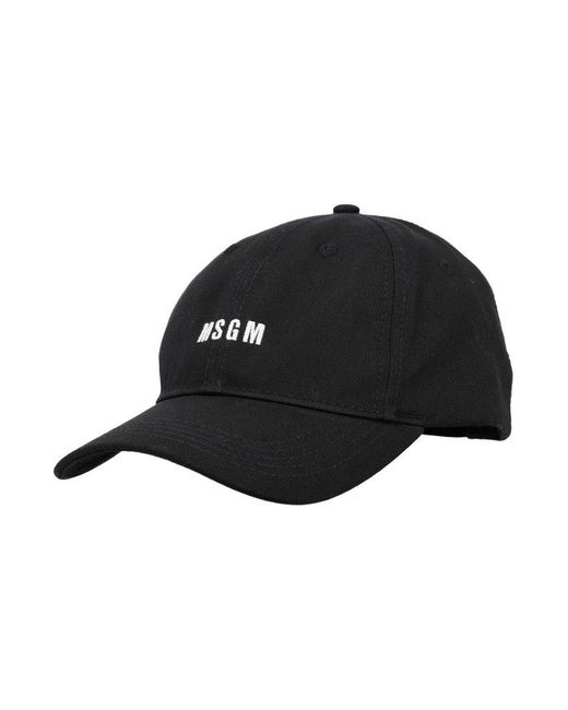 MSGM Black Logo Cap for men