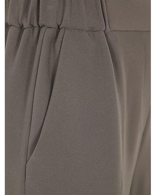 Antonelli Gray Elastic Waist Tapered Pants