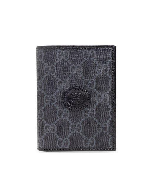 Gucci Gray Folding Wallet With Monogram for men