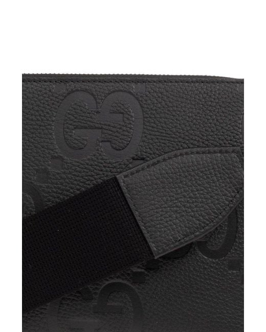 Gucci Black Monogrammed Shoulder Bag, for men