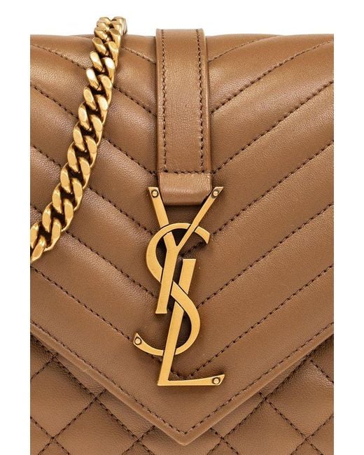 Saint Laurent Brown ‘Envelope Medium’ Shoulder Bag