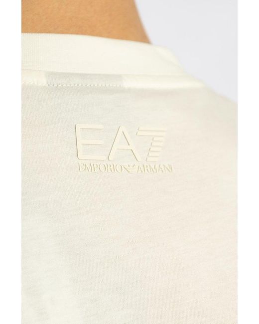 EA7 White T-Shirt With Logo for men