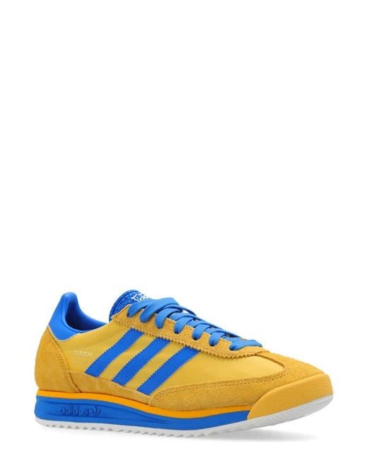 Adidas Originals Blue Sl72 Rs Suede And Leather-trimmed Mesh Sneakers