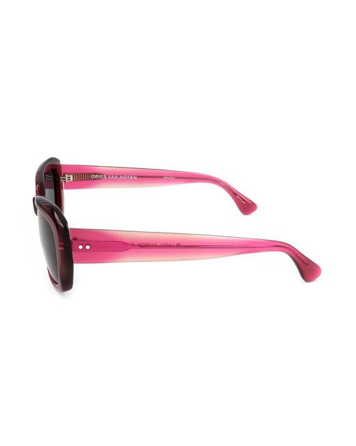 Linda Farrow Red X Dries Van Noten Butterfly Frame Sunglasses