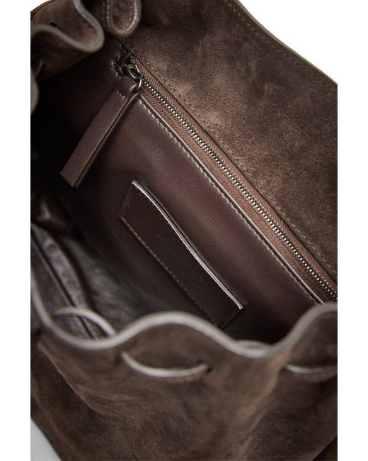 Marsèll Brown Foldover Drawstring Backpack for men