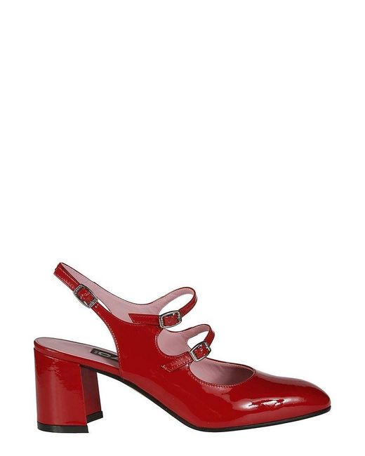 CAREL PARIS Red Paris Banana Slingback Mary Janes Pumps