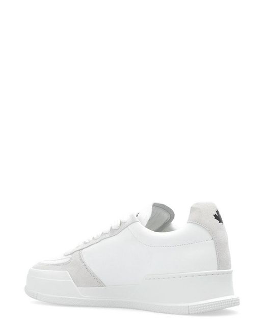 DSquared² White Logo Patch Low-top Sneakers for men