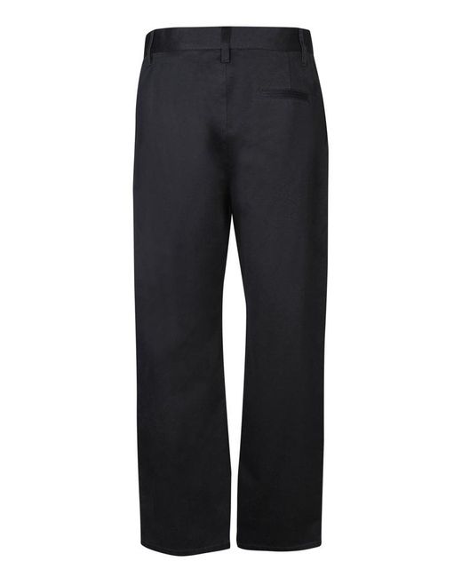 Moschino Blue Logo Detailed Wide Leg Jeans for men