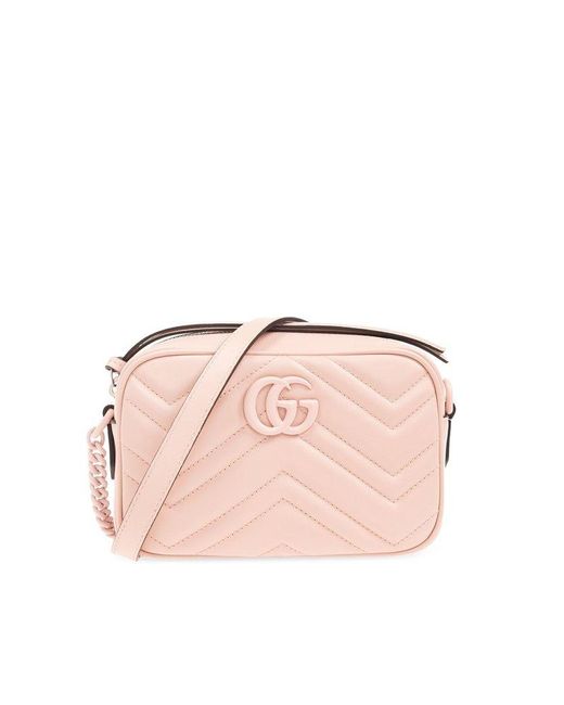 Gucci Pink 'GG Marmont Mini' Shoulder Bag
