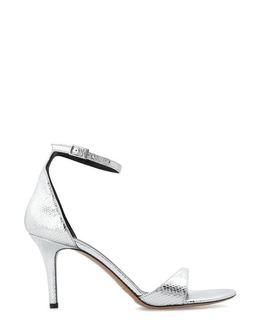 Isabel Marant White Ailisa Heeled Sandals