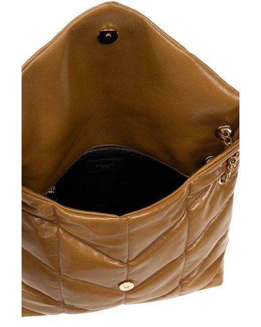 Saint Laurent Brown ‘Puffer Medium’ Shoulder Bag