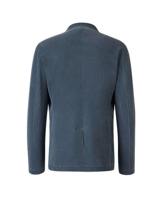 Herno Blue Single-breasted Tailored Blazer for men