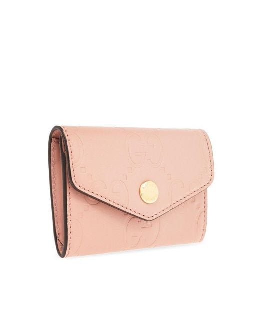 Gucci Pink Leather Card Holder,