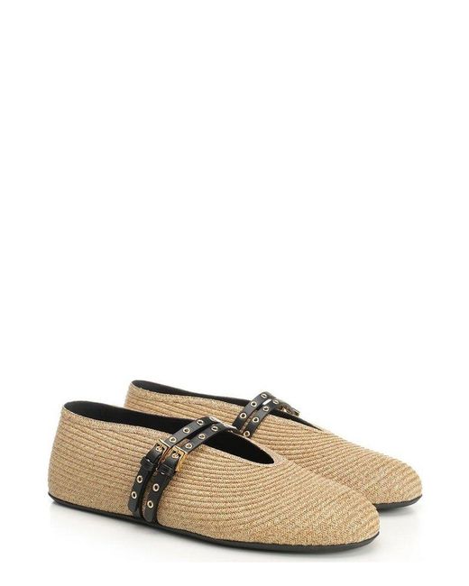 Alaïa Brown Ballerinas With Double Strap