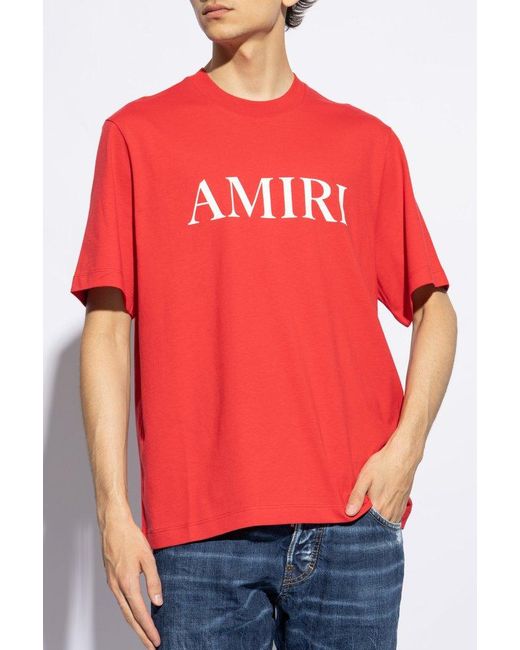 Amiri Red T-shirt With Logo, for men