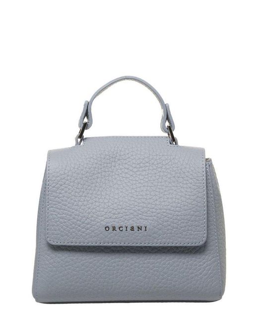 Orciani Gray Shoulder Strap Sveva Soft Mini Handbag