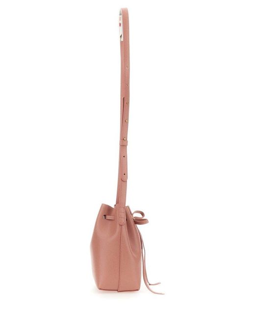 Mansur Gavriel Pink Drawstring Mini Bucket Bag