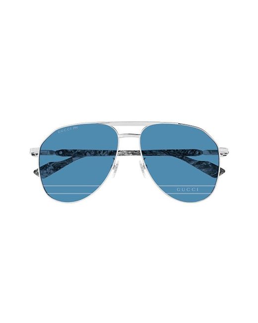 Gucci Blue Aviator Sunglasses for men