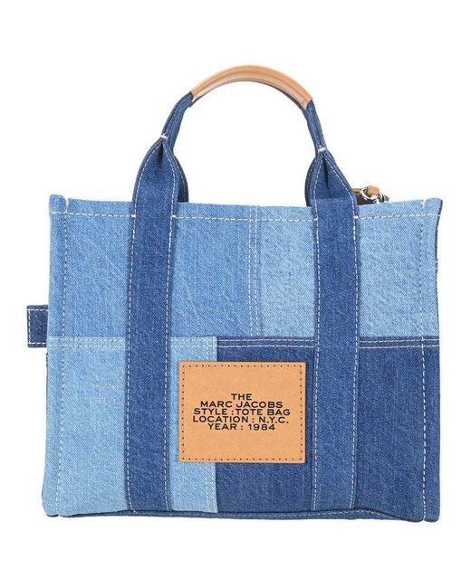 Marc Jacobs Blue The Denim Small Canvas Tote