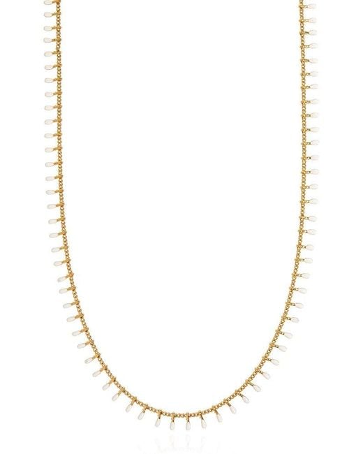Isabel Marant White Casablanca Charm Necklace