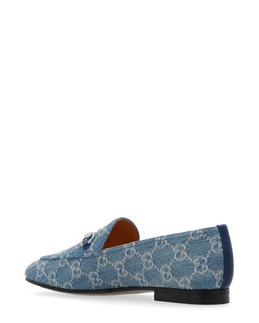 Gucci Blue Jordaan GG Denim Loafers