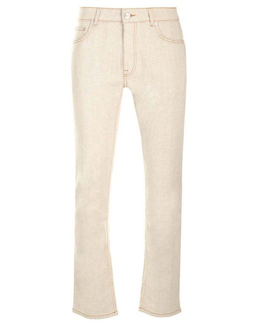 Etro Natural Pegaso Embroidered Slim-fit Jeans for men