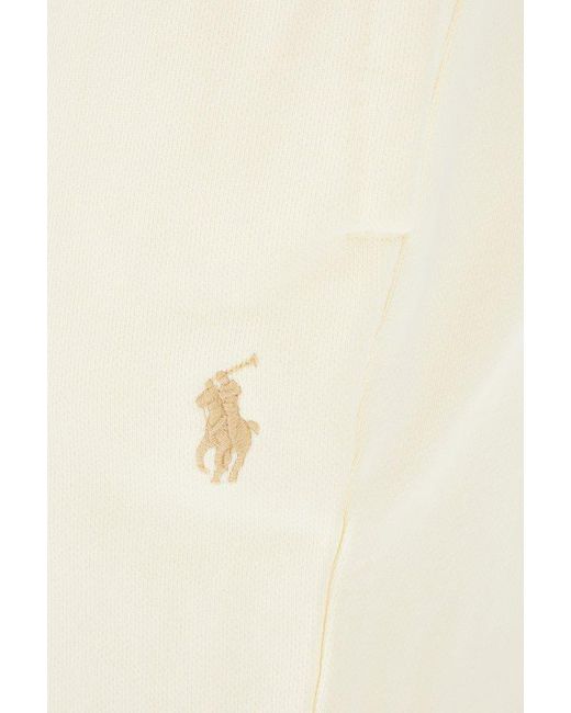 Polo Ralph Lauren White Pony Embroidered Drawstring Track Pants for men