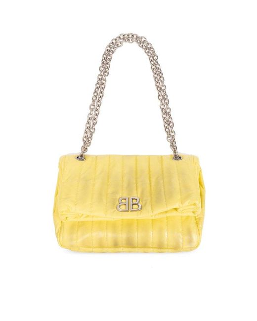 Balenciaga Yellow Monaco S Shoulder Bag