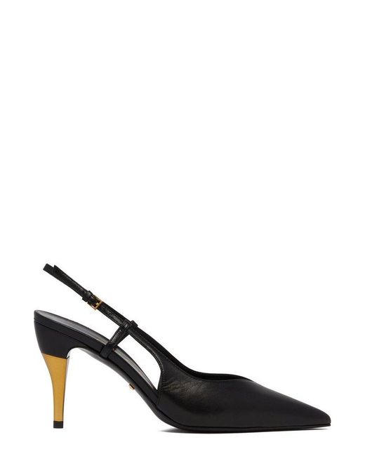 Gucci Black Pointed-toe Slingback Pumps
