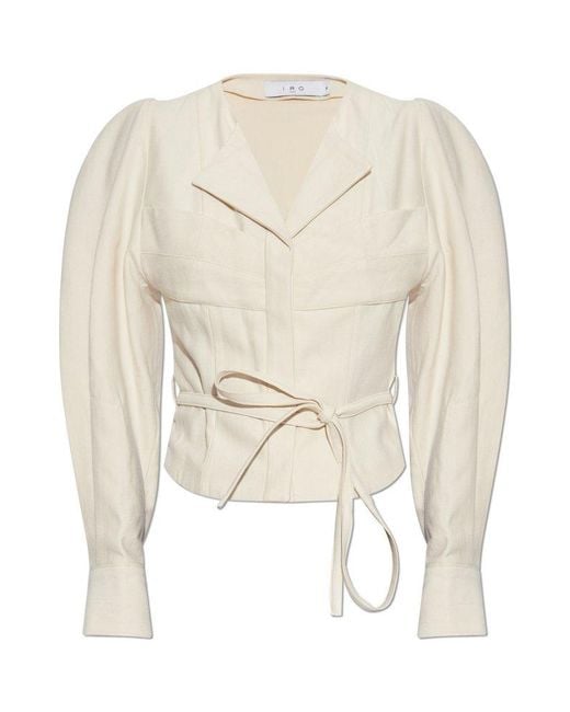 IRO White Tailored Puff Sleeve Jacket
