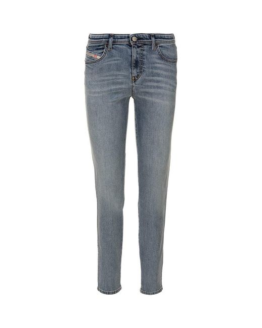 DIESEL Denim 2015 Babhila Mid-rise Skinny Jeans in Blue | Lyst