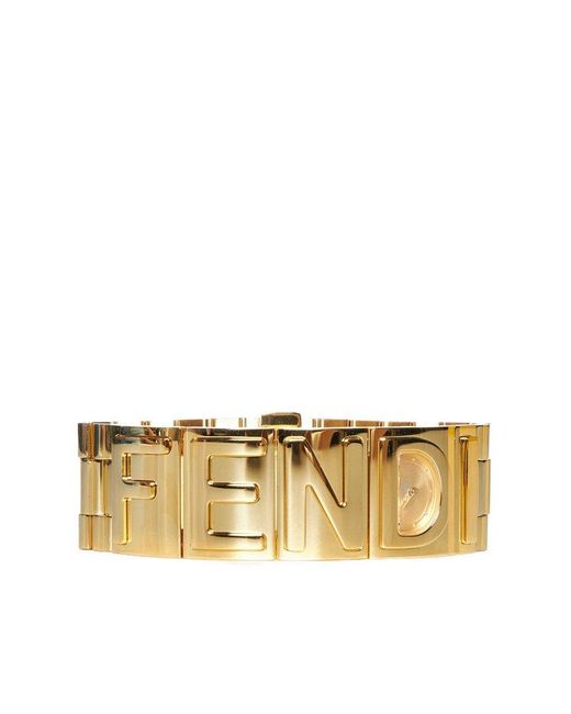 Fendi Metallic Graphy Bracelet Watch