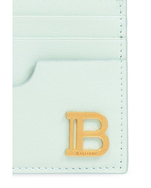 Balmain Blue Leather Card Case,