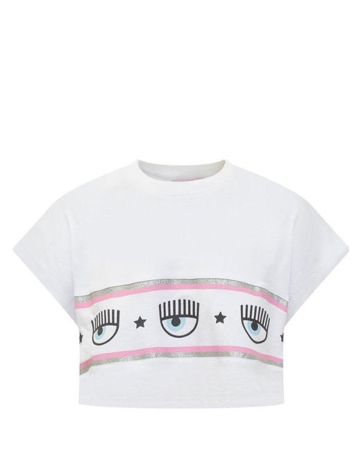 Chiara Ferragni White Maxi Logo T-Shirt