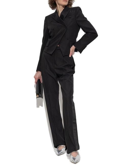 Alexander McQueen Black Double-Breasted Blazer
