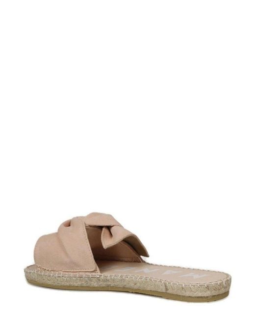 Manebí Pink Knot-Detailed Slip-On Saldals