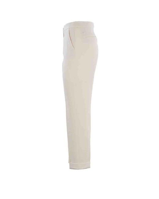 Etro White High-waisted Trousers