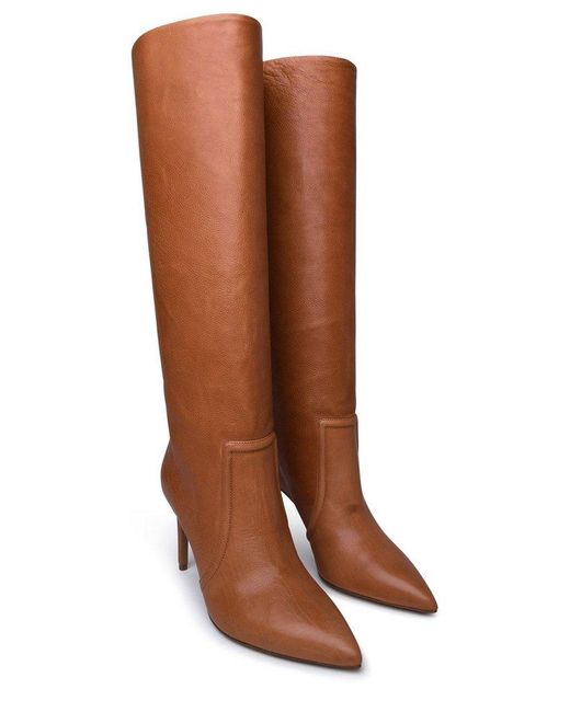 Paris Texas Brown Pointed Toe Heeled Boots
