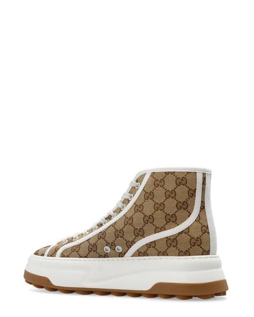 Gucci Brown GG Canvas High-top Sneaker for men