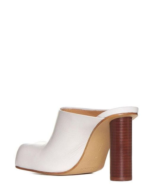 J.W. Anderson White High Heel Paw Mules