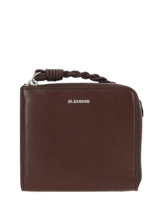 Jil Sander Tangle Card Holder in Brown | Lyst
