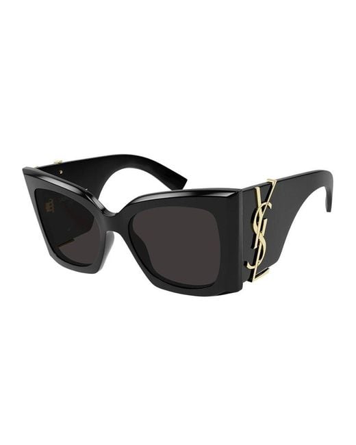 Saint Laurent Black Slp Blaze Oversized-frame Sunglasses