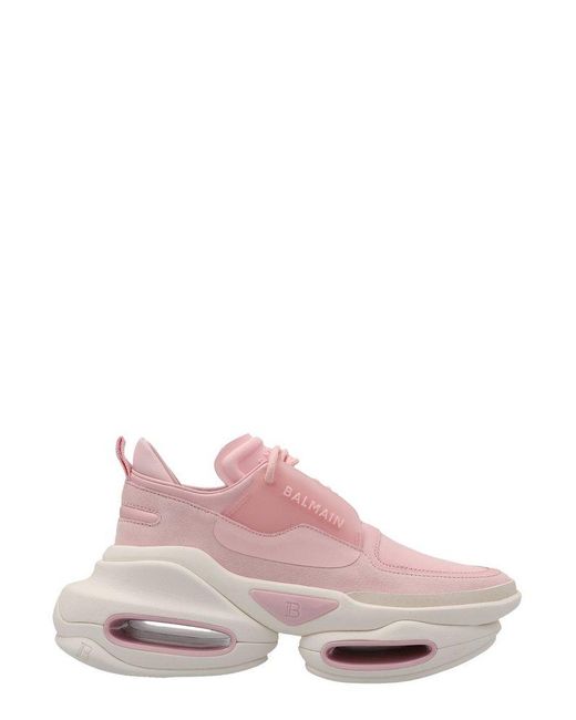 Balmain Pink B-bold Sneakers