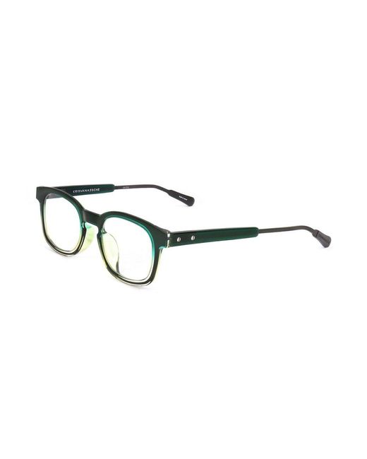 Linda Farrow Black X Kris Van Assche Rectangular Frame Glasses for men