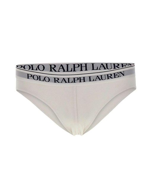 Polo Ralph Lauren White Logo Band Three-pack Briefs for men