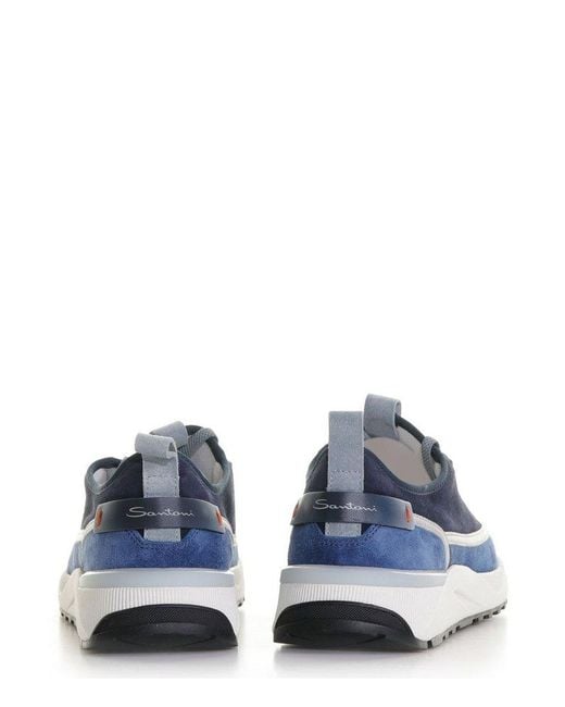Santoni Blue Sneakers for men